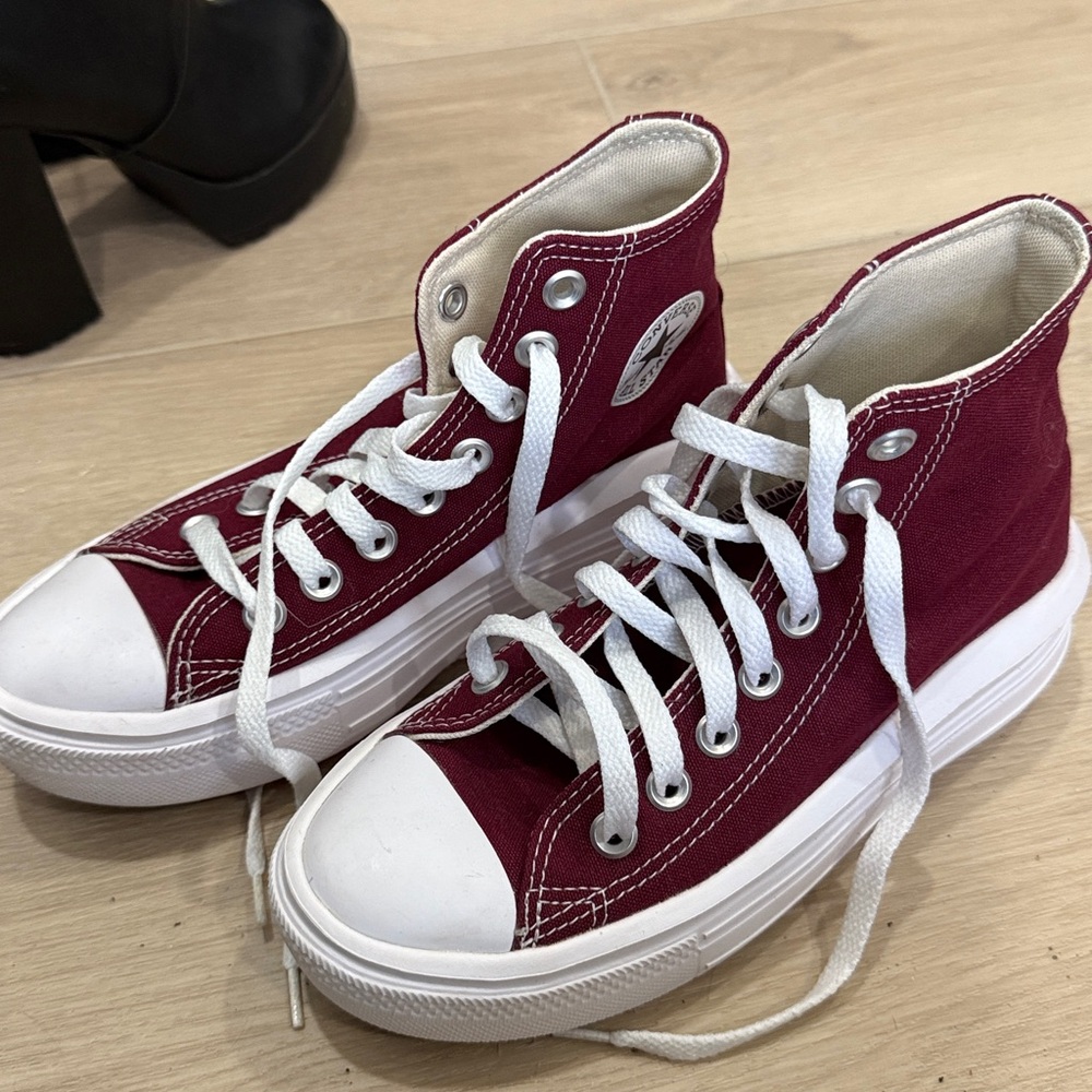 Converse Burgundy High-Top Sneakers